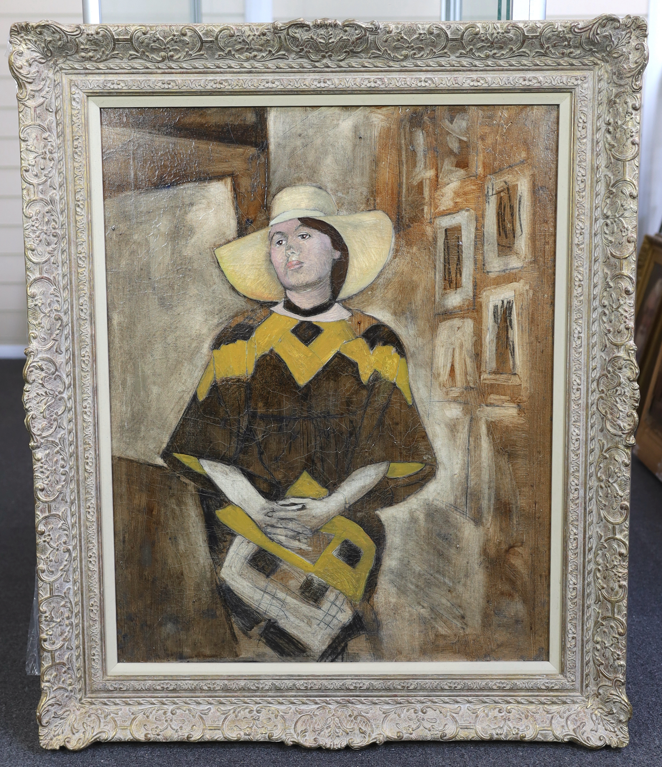 Sydney Horne Shepherd (English, 1909-1993), Portrait of the artist's wife, oil on canvas, 75 x 59cm